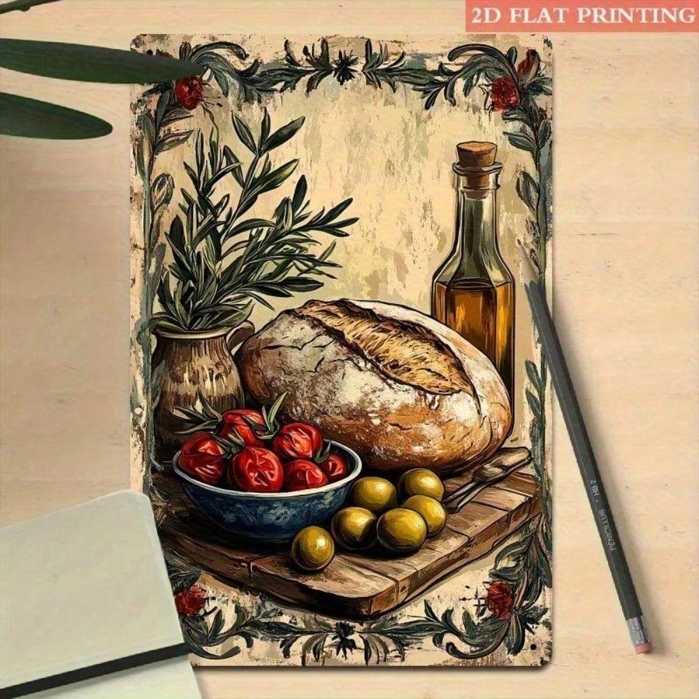 Poster Metallico Vintage Disco in Vinile Decorazione Murale Cucina per Caffetteria Ristorante