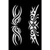Pochoir adhésif - KI-SIGN - Tribal n°8 - 12x18 cm - Utilisation textile et peau - Repositionnable