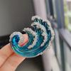 New Light Luxury Wave Style Brooch, Versatile Temperament, Retro Women's Small Suit Brooch, Brooch Accessories