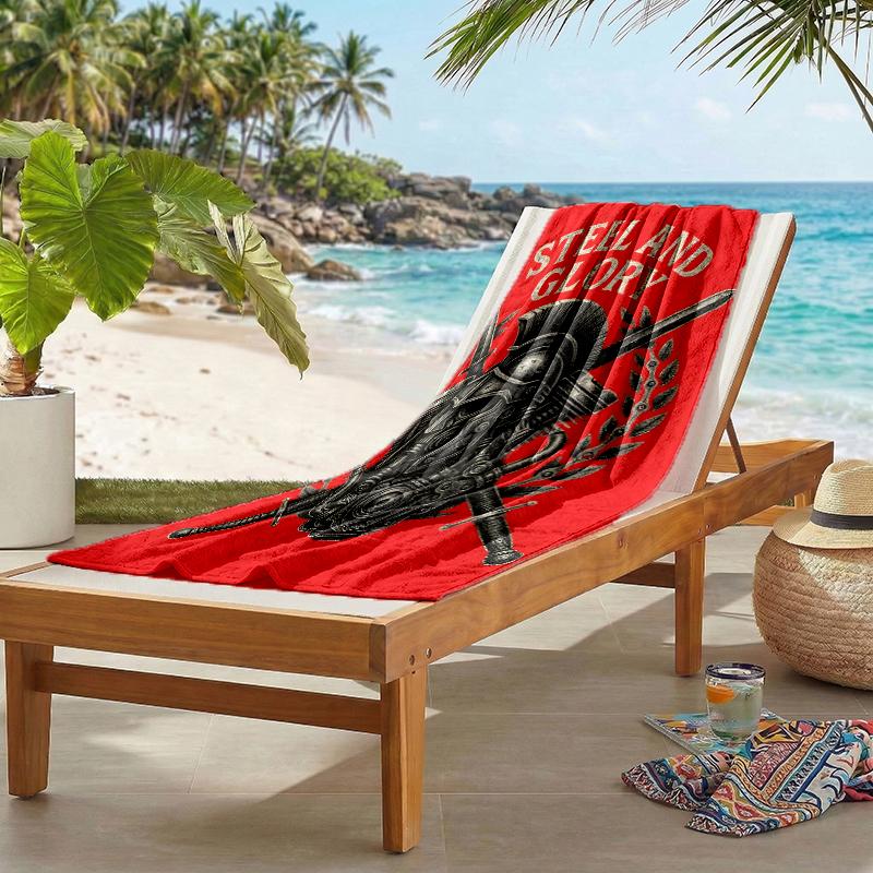 Gladiator Helmet Fashion Beach Towel: Ideal for Summer Adventures Soft, absorbent and quick drying suitable for swimming and bathing