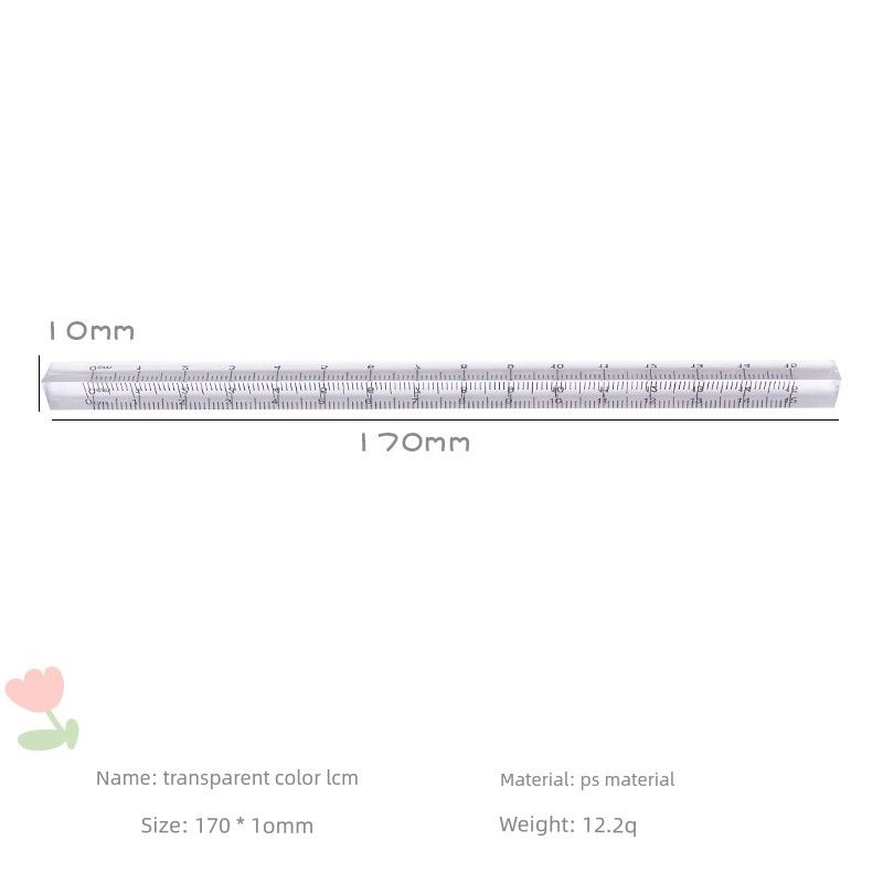 

Transparent Plastic Triangle Ruler 15cm Ruler Student Stationery Examination Exclusive Drawing Three-Dimensional Mitsubishi Ruler a Scale Single transparent color 15cm