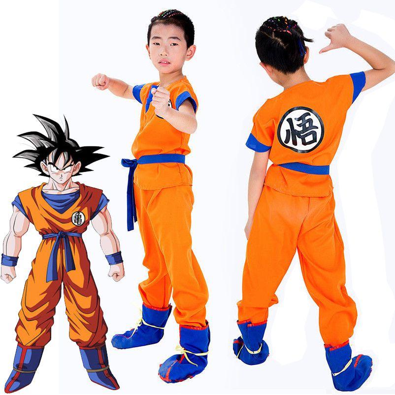 Vibrant Kids Adult Anime Dragon Ball Z Goku Cosplay Costume Set For Fancy Parties
