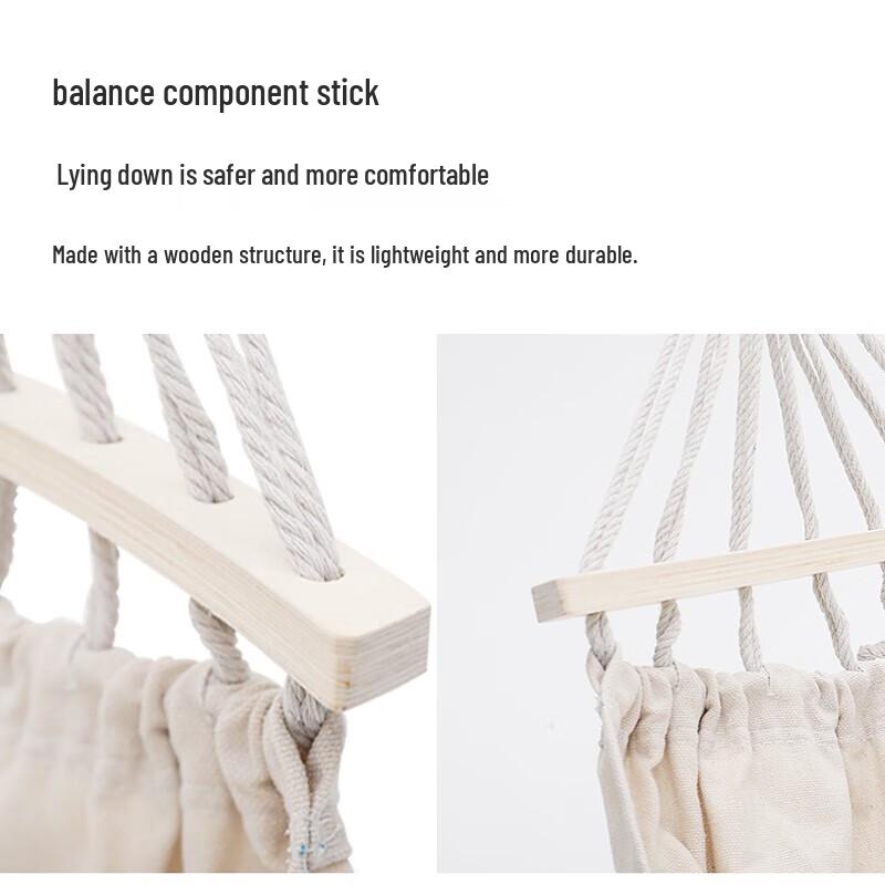 Classic Double Anti-Rollover Canvas Hammock