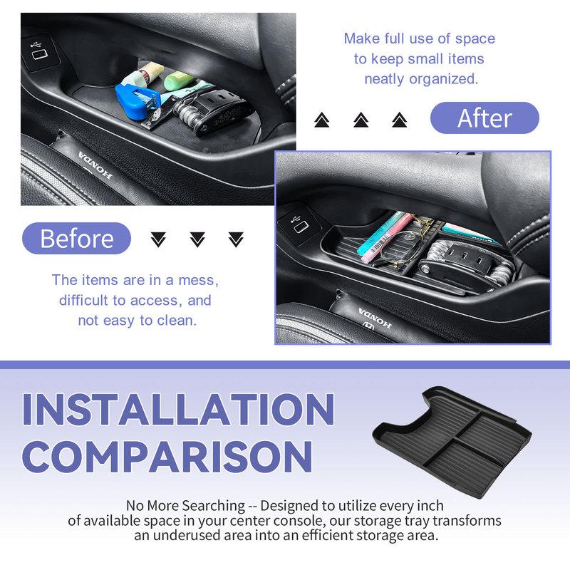 Floor Center Console Organizer Lower Tray For Honda HRV H-RV  2024 2025 Armrest Lower Center Console Storage Box Accessories
