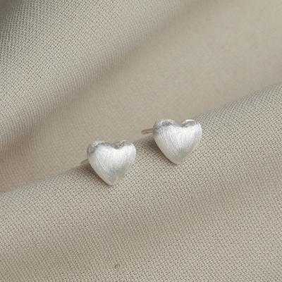 Brushed Love Earrings for Women  Niche Design  Versatile Niche Temperament Earrings  New High-end Earrings