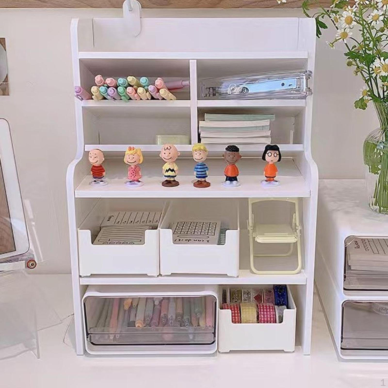 

Настольный органайзер для офисных принадлежностей, многоцелевая декоративная настольная полка для хранения вещей S