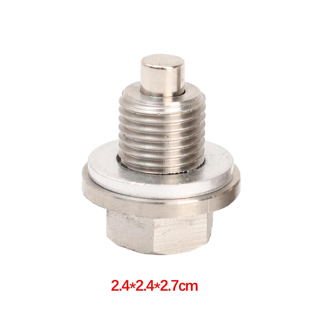 M12x1.25 Magnetic Oil Drain Plug Washer Cr-V Steel Engine Protection Filter Metal Chips Collector for Toyota Honda Nissan Bolts