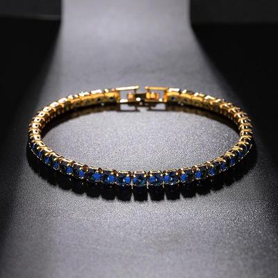 Damenmode Zirkon Armband: Bunt, Lichtecht, Einzelreihe Imitation Moissanit