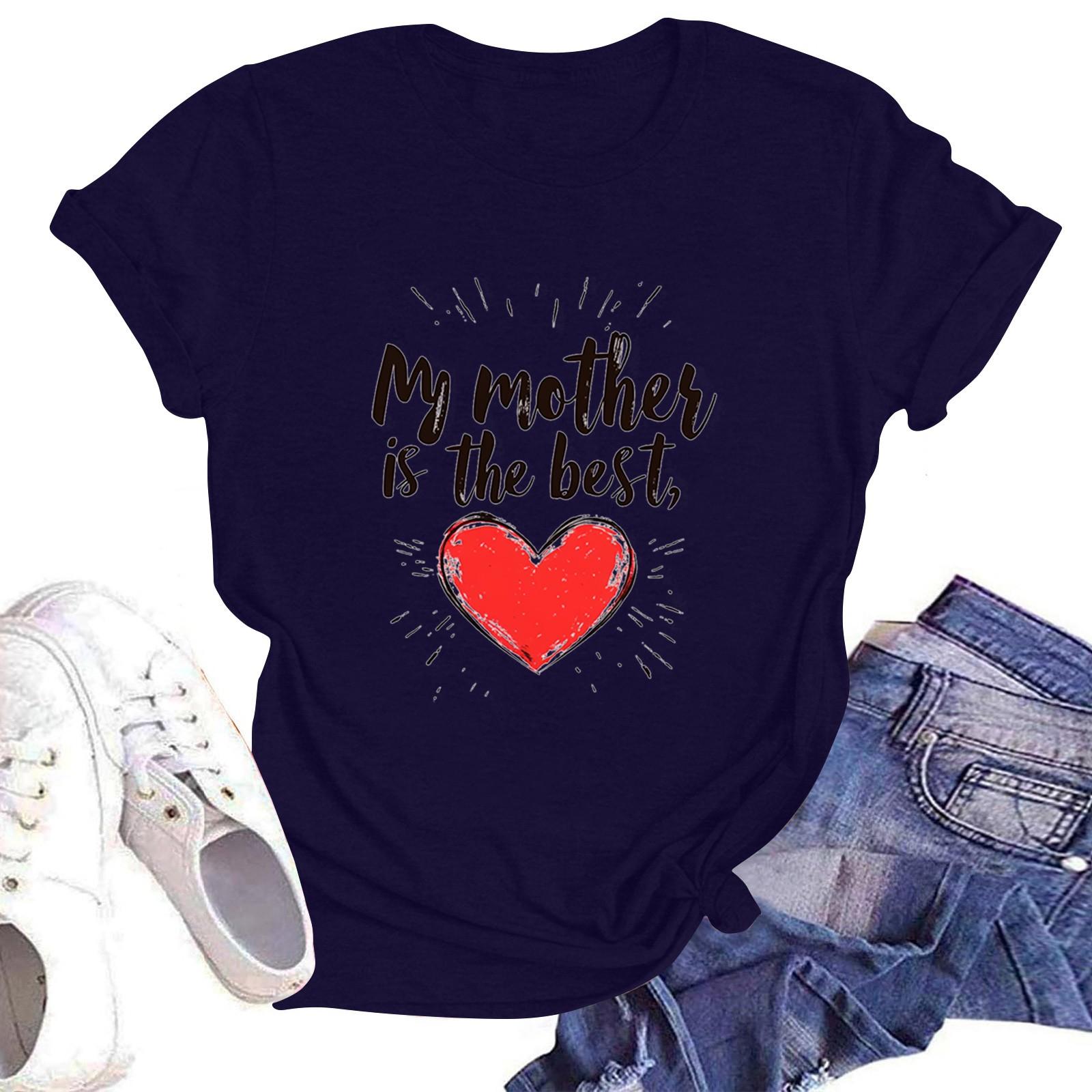 

Женская повседневная футболка с круглым вырезом и коротким рукавом S тёмно-синий