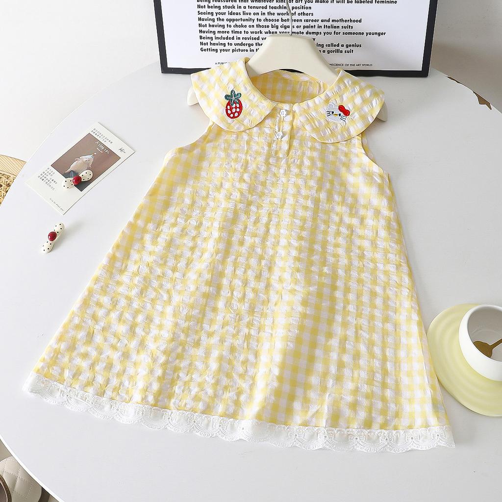 Cute Sleeveless Princess Dress for Infant Girls Soft Breathable Casual Party Birthday Daily Wear Little Baby Girl Summer Dress