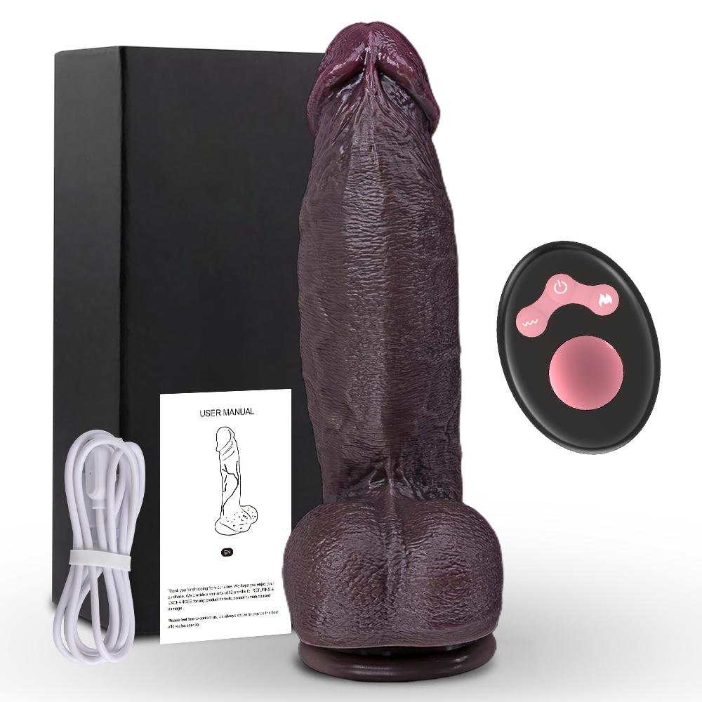 Realistic Dildo Penis Dick Telescopic Vibrator Thrusting Vibrating Rotating Big Thick Remote Vaginal Stimulation Female Masturbation For Adult Sex Toy