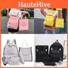 Nylon Letter Backpack With Airflow Straps For Middle School Students