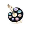 Enamel Fine Workmanship Shiny High Gloss Geometric Decoration Rust-resistant Exquisite Draw Palette Brooch