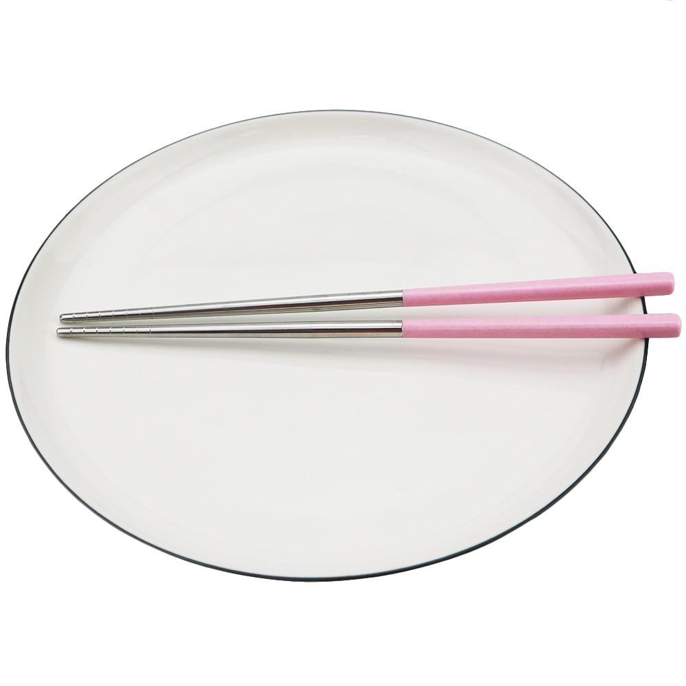 1 pár opakovaně použitelných hůlek 23 cm 18/10 hůlky z nerezové oceli Nádobí Hůlky s protiskluzovou hlavou Nádobí Hůlky na jídlo