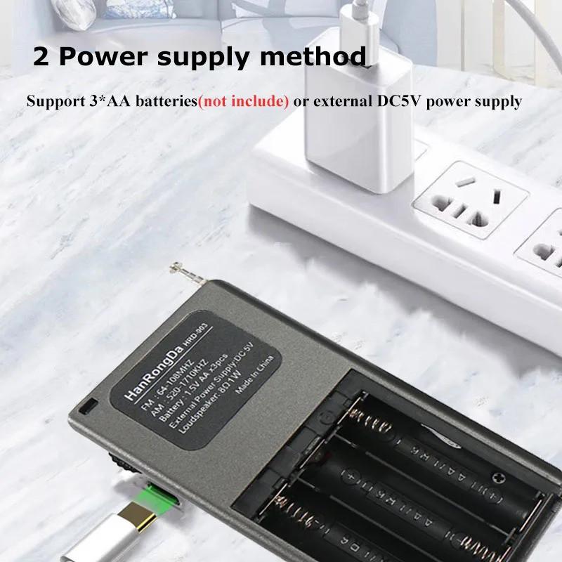 Mini Pocket FM AM Radio Portable 9K/10K Radios Receiver Built-in Speaker Backlight HD Display Screen Alarm Clock Sleep Timer