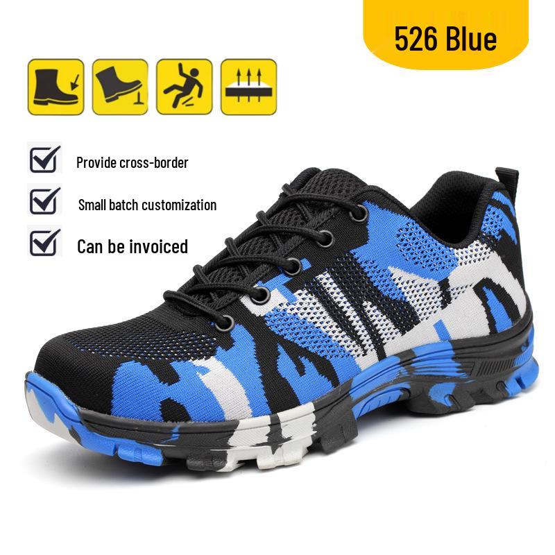 Men's Camouflage Safety Work Shoes - Anti-smash, Anti-puncture, Wear-resistant, Anti-slip, Four Seasons.