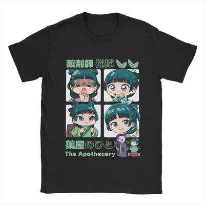 Men T-Shirt The Apothecary Diaries    Vintage Cotton Tees Short Sleeve Maomao T Shirts Round Neck Clothing Printing