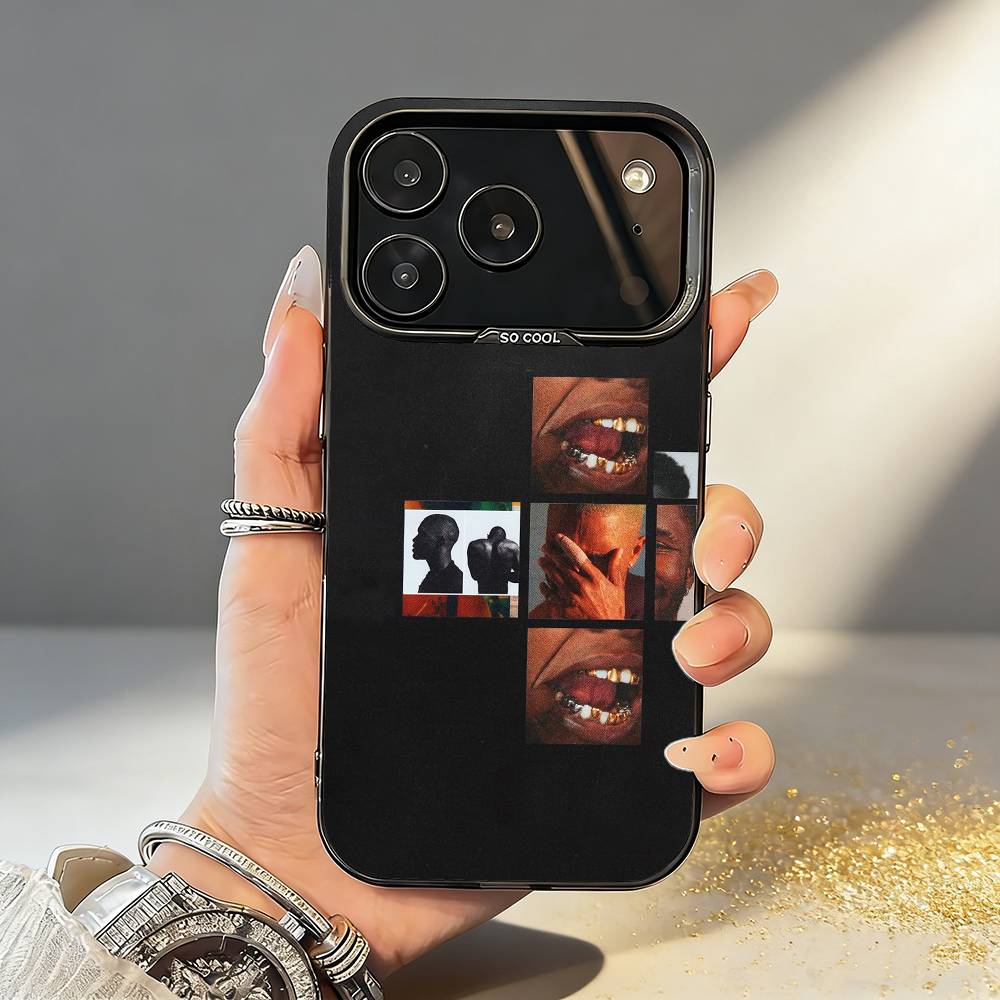 F-Frank Ocean B-Blonde Phone Case For iPhone17 16 15 14 13 12 Pro Max Grey Black Matte Laser Metallic Aurora Funda