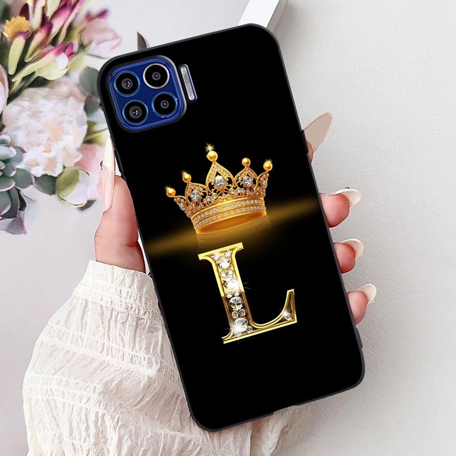 For Motorola One 5G Case Popular Letters Flower Crown Soft Silicone Shockproof TPU Couple Cover For Moto One 5G 2020 Phone Cases