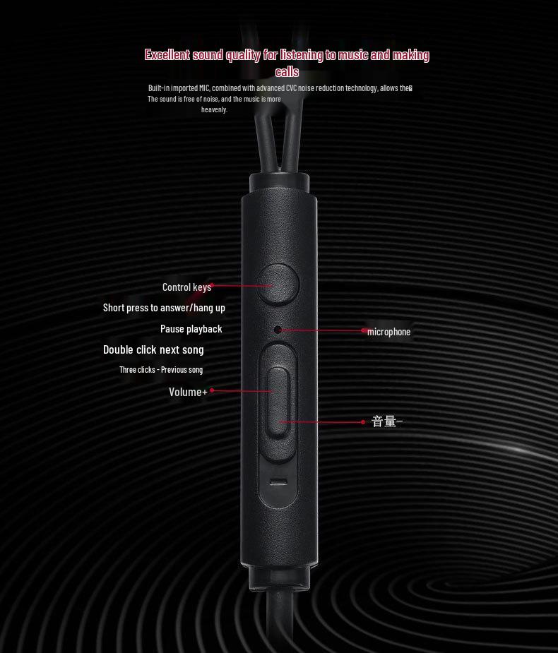 Wired In-Ear Headphones with Deep Bass for Huawei & Android Phones