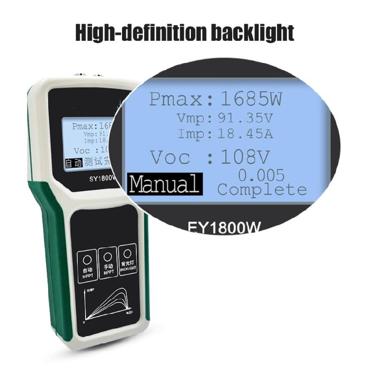 Advanced Solars Energy Tester For Photovoltaic Systems 1800W 60A Capacity Real Time Voltages Power Monitoring