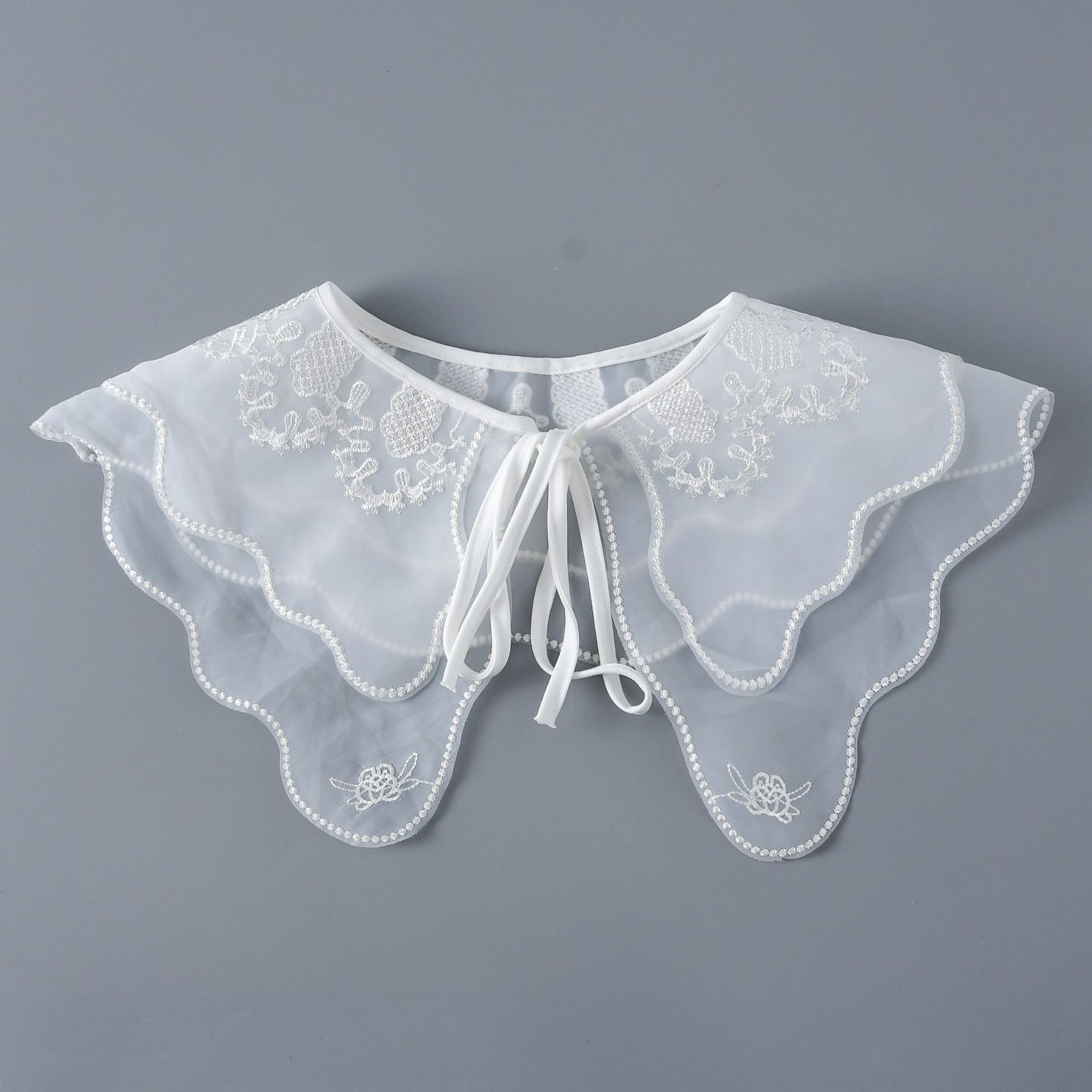 

Двухслойные накидки на плечи шали регулируемый съемный воротник кружевной платок для женского свитера платья блузки маленькая накидка