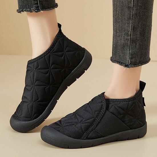 Женская Хлопковая Обувь, Зимняя Хлопковая Обувь с Густым Бархатом для Тепла, Снегоступы на Одну Ногу 36 чёрный