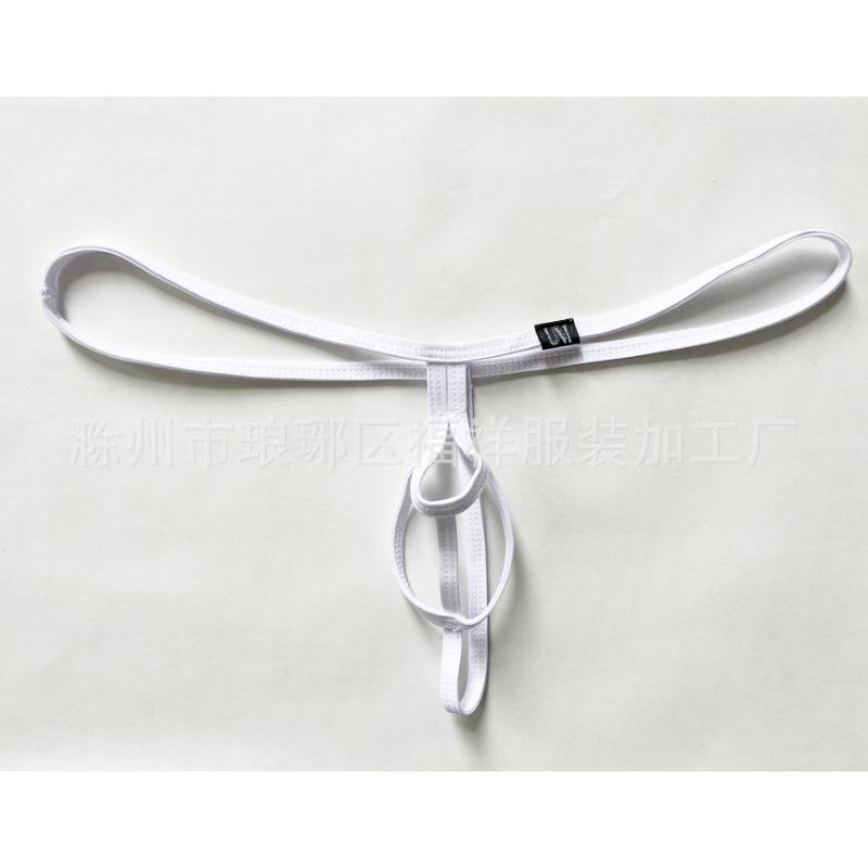 Cock Ring Men'S Sex Thong Gun And Bullet Separation Underwear Man Hollow Out Strip G-Strings Open Penis Panties Erotic Lingerie