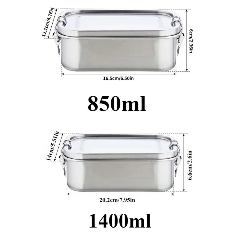 Stainless Steel Lunch Box for Kids And Adults, Portable Leak-Proof Bento Box, Travel Food Meal Prep Container Dishwasher Safe