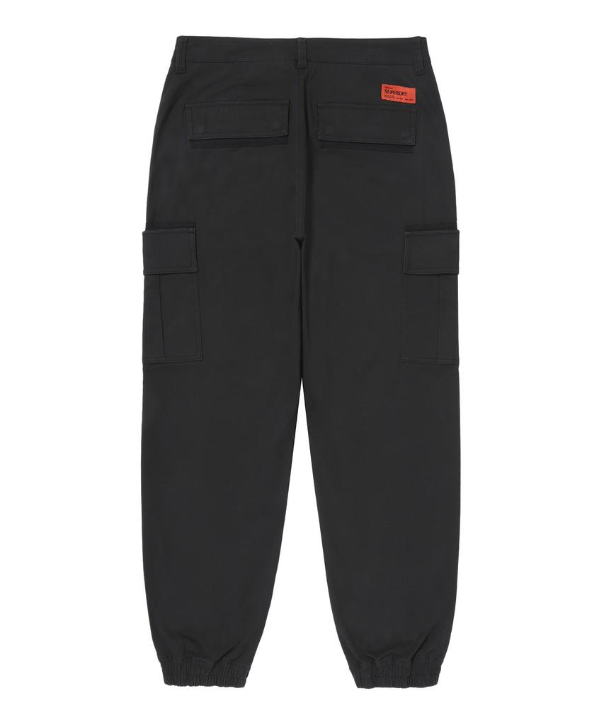 Syupeodeulai Label Cargo Jogger Pants Black Sdmlwap61Blk