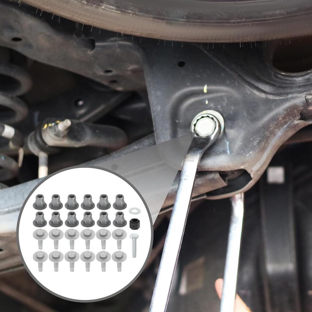 Trittbrett Befestigungssatz Nr. 68044460AA/82212003 - Auto Schrauben - für Dodge für Ram 1500 2009-2012 Metall Silber Ton - 1 Satz