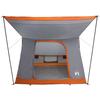 Camping Tent with Roof in Grey and Orange 223 x 163 x 130 cm Taffeta