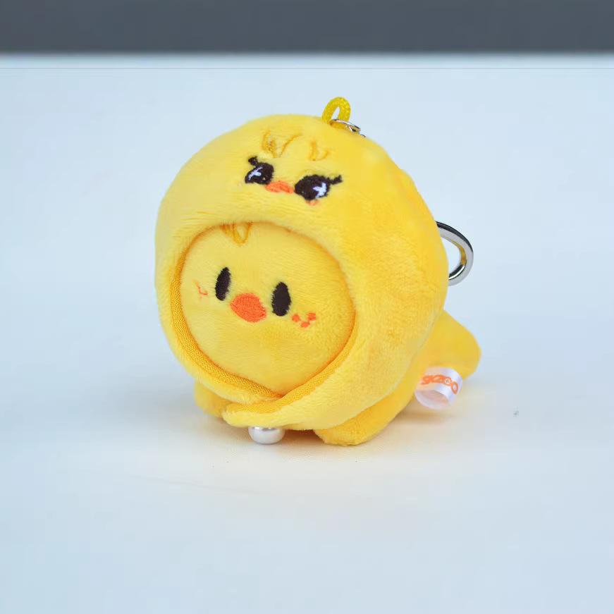 SKZ Group STRAY KIDS Prone Position Doll Toy Felix Wearing Hat Cute Pendant Cartoon Plush Keychain Gift