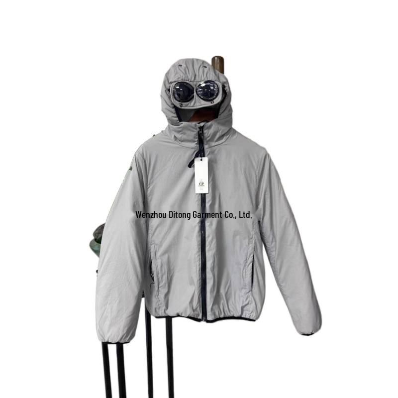 Trendy Brand Hooded Eyewear Jacket with Cotton Padding - Warm and Stylish