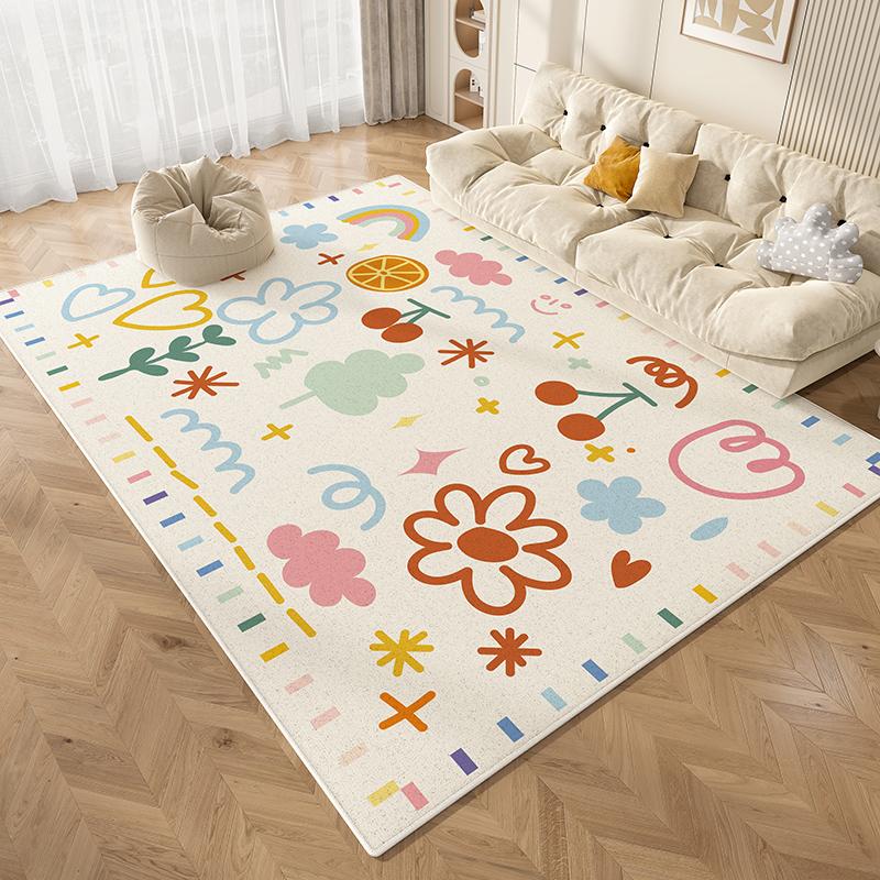 Cartoon Dopamine Carpet Living Room Sofa Coffee Table Rug Children'S Bedroom Bedside Cushion Soundproof Pad