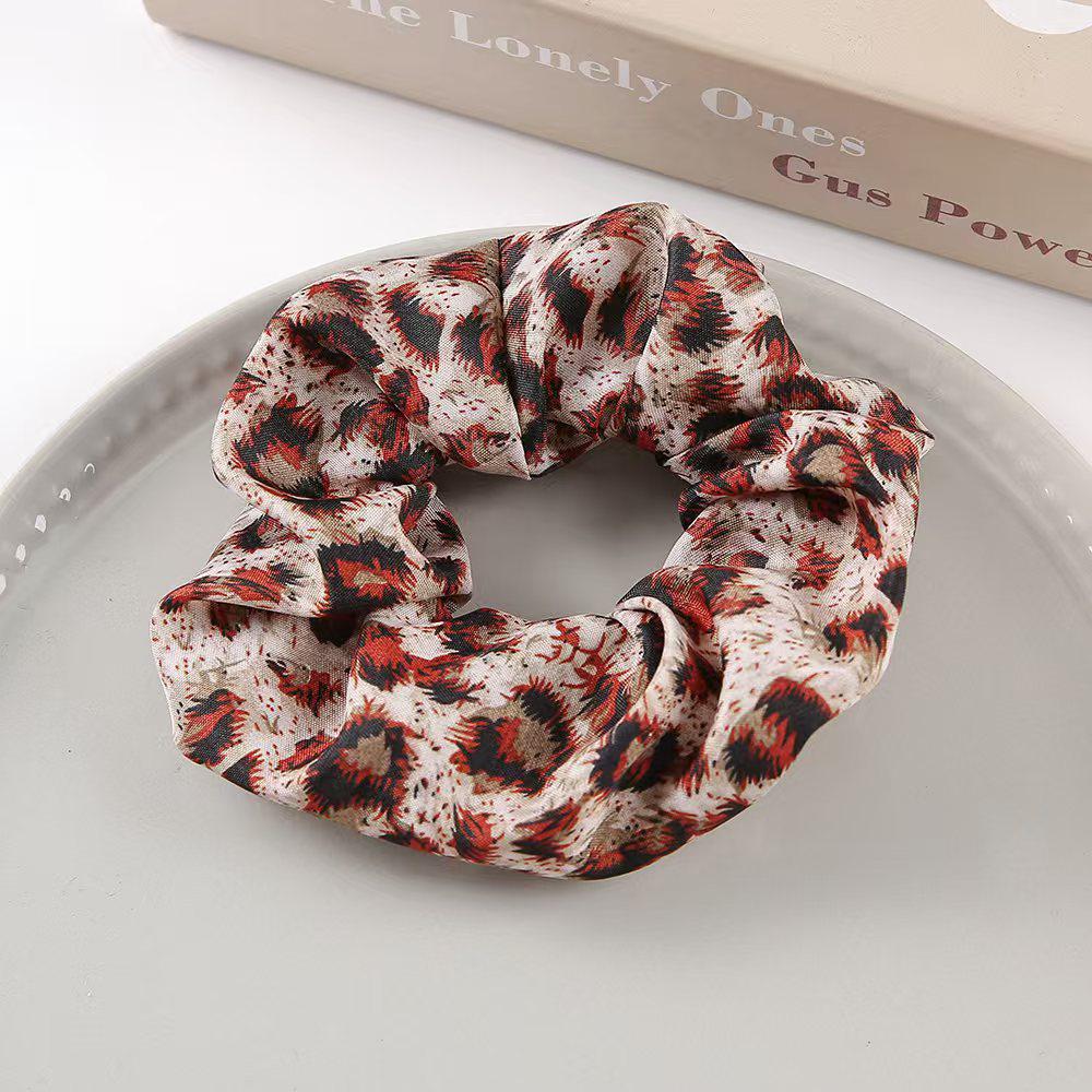 Durable High Elasticity Leopard Print Scrunchie for Adults