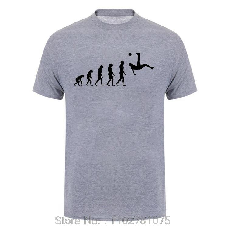 Men's Clothing Soccering Evolution Oversized T-shirt Footballer Cotton Tshirt Faddish Vaporwave Sports Fitness T Shirt Tops