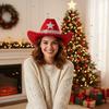 Practical Felts Cowboy Hats With Festival Five Point Star Embellishment Comfortable Unisex Western Accessory For Christmas