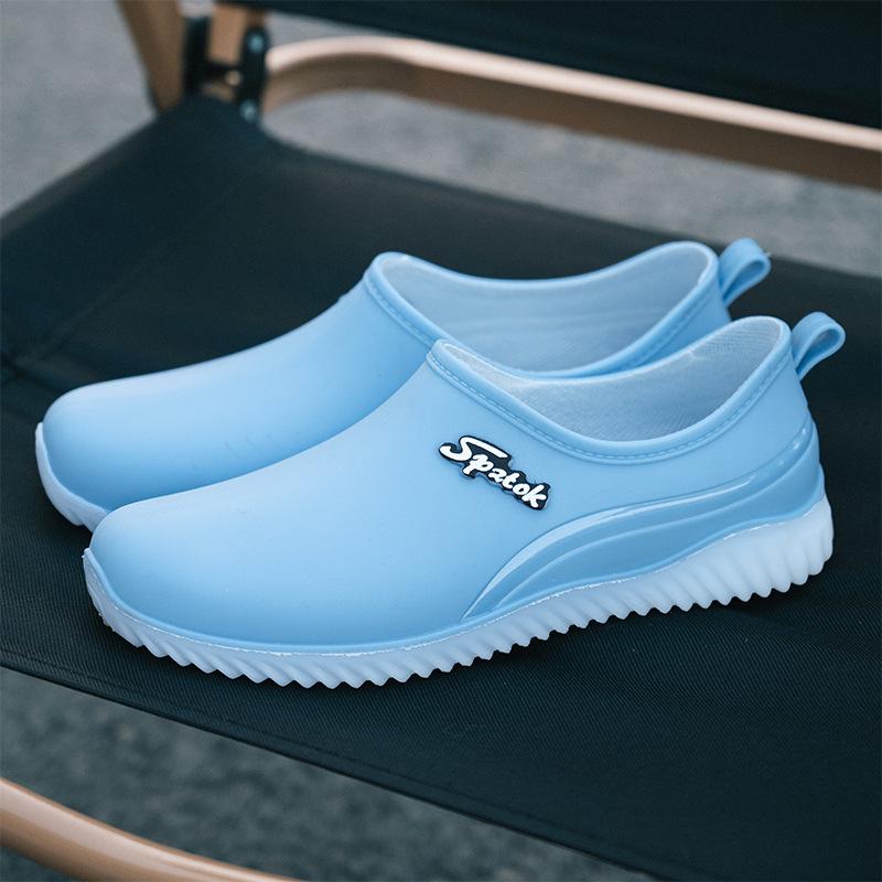 Fashion Rain Shoes Women's Outdoor Walking Non-slip Short Water Shoes Water Boots Short Rain Boots Car Wash Shoes Glue Shoes