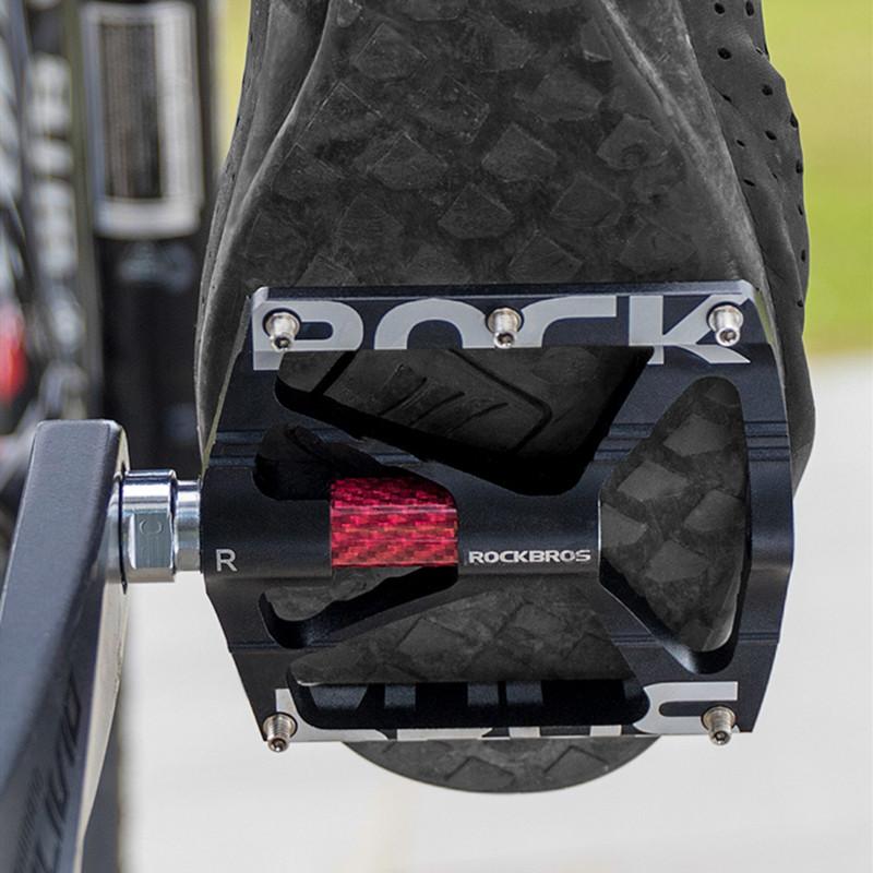ROCKBROS Bicycle Pedals Alloy Bearings Cycling Pedals Platform Bike Flat Pedal Pedals Reflective Anti-slip MTB Bike Accessories