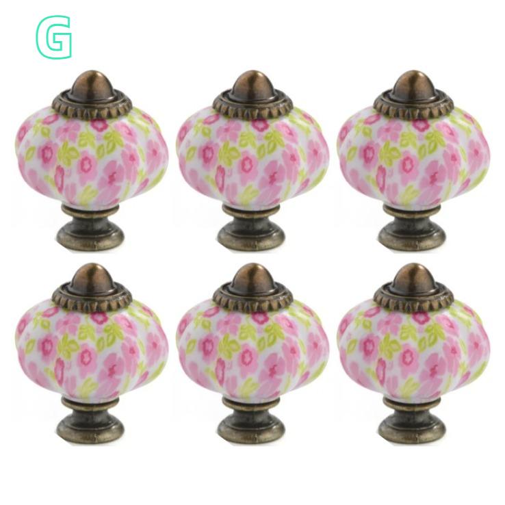 6/10pcs Pumpkin Knob Clear Handle Pulls Cabinet Drawer single hole handle Decor Kitchen Dresser Hooks