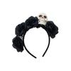 Halloween Decor Skull Head Headband Simulation Flower Gothic Flower Hairband  Cosplay