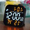 Alarm Clocks for Bedroom LED Digital Weather Clocks Desk Alarm Clock with Auto Dimming Day of Week Indoor Temperature