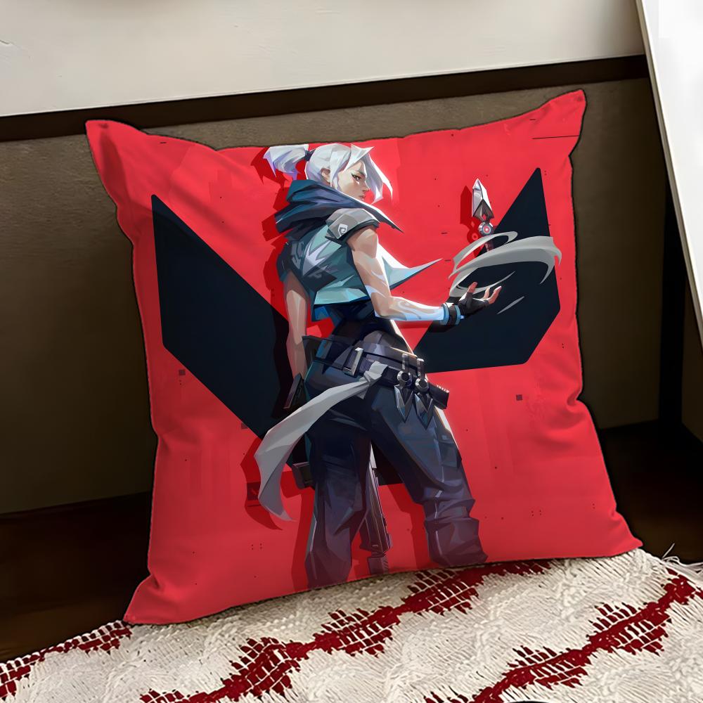 

VValorantS Game Cushion Cover Reversible Soft Durable Pillow Cover Home Car MultiScene Use for Daily Comfort 30X30cm