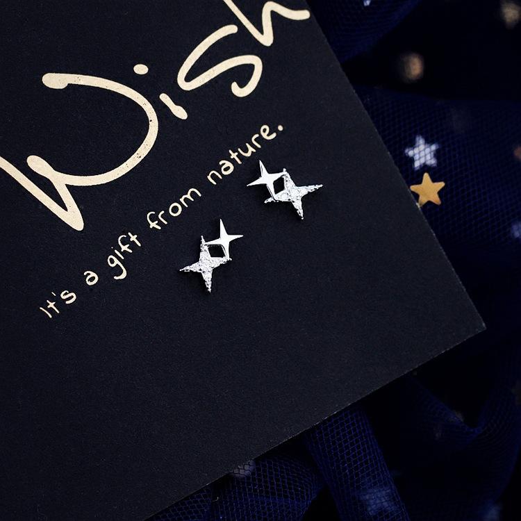 Stylish Stylish Piercing Zircon Stone Star Charm Party Wear Stud Earrings For Women Accessories B032Fashion Charm