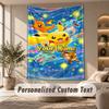 Pokémon Tapestry, Personalized Custom Text, Wall Hanging Tapestry For Living Room Home Wall Decor
