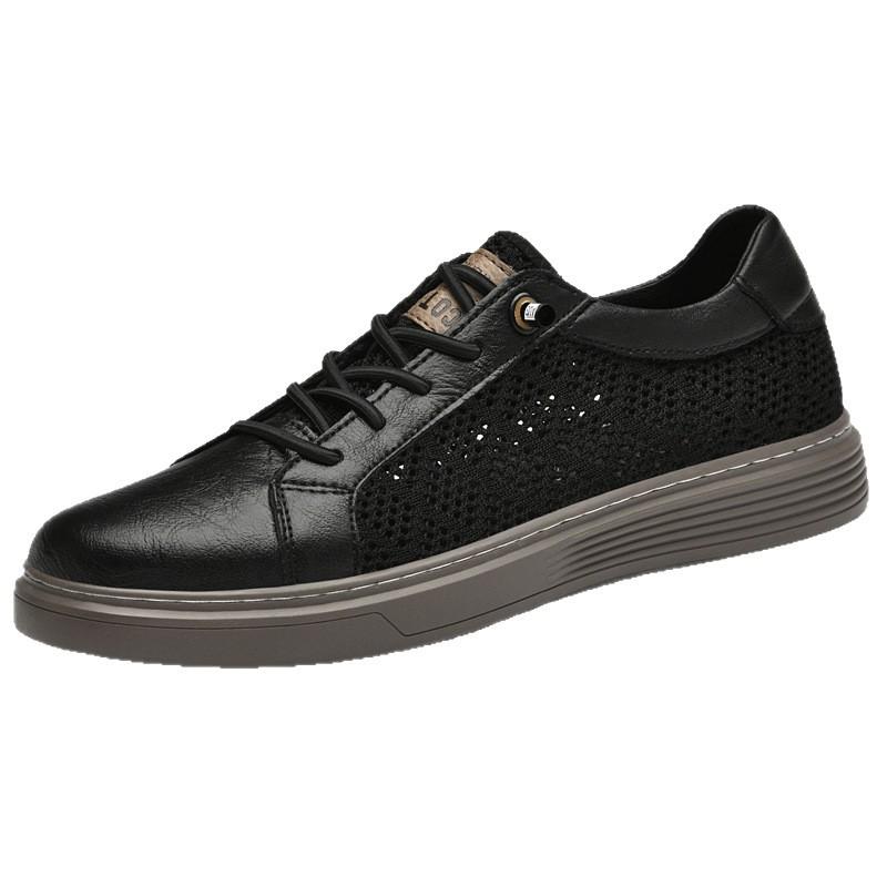 5366 Men'S Shoes Board Shoes Fly-Woven Mesh Shoes Hollow Breathable Hole Loafers Flat-Bottomed Sports And Leisure Shoes Single Shoes