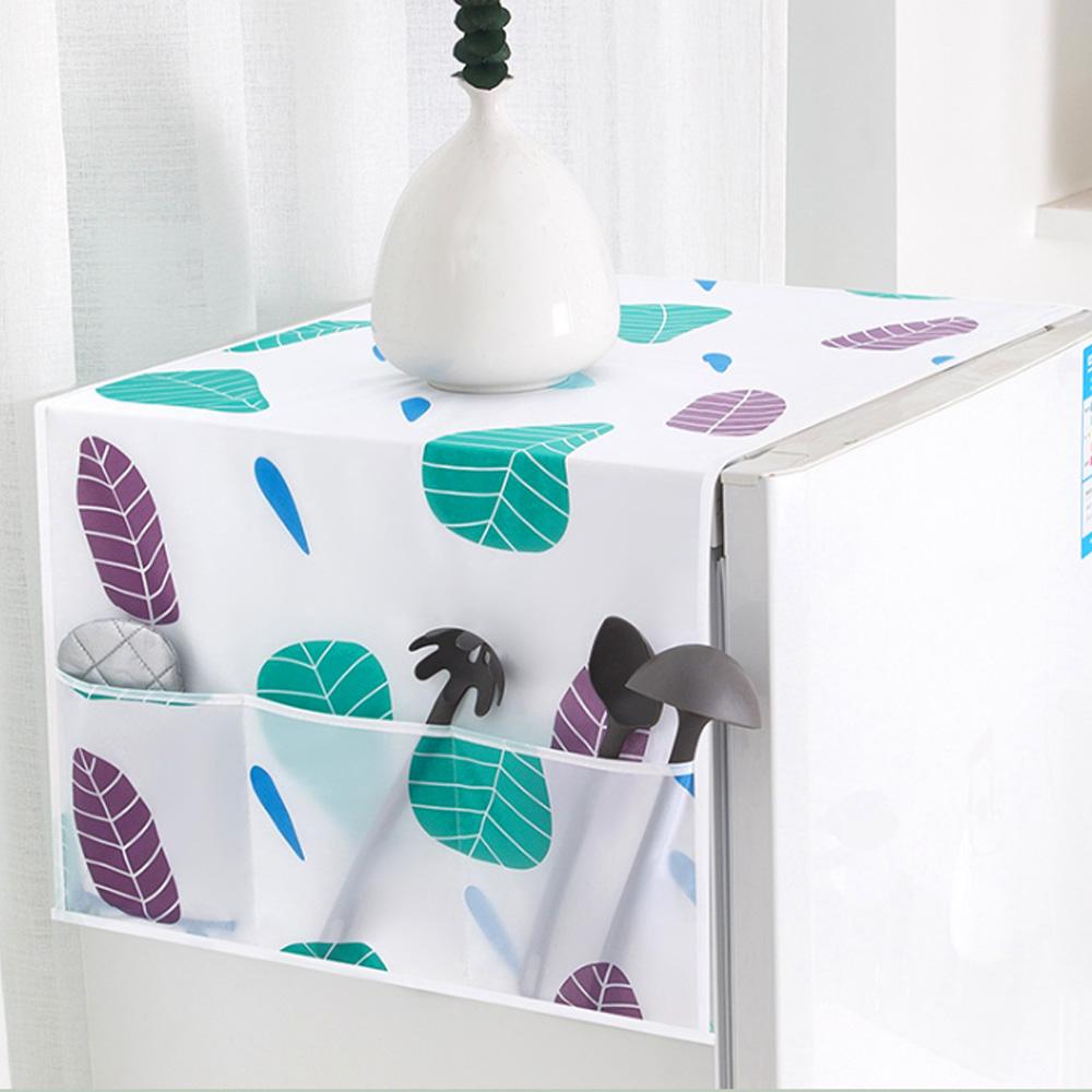 Waterproof Cloth Oven Cover Tablecloth Anti-dust Cover Freezer Storage Bags Dust Cover Refrigerator