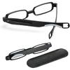 Reading Glasses for Men Women Compact, Scratch Proof, Folding 360°Twist Mini Pocket Pen Clip Readers with Leather Case