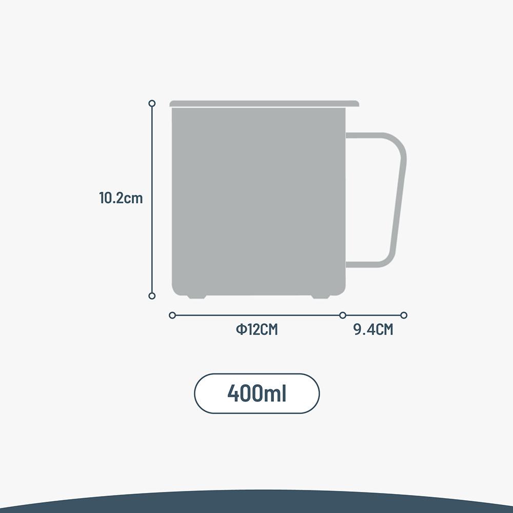 Tyeso Stylish Office Coffee Mug 304 Stainless Steel Visual Lid Minimalist Design with Handle Unisex Mug for Daily Use